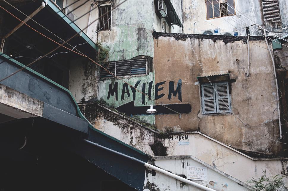 Free Image of Old building with graffiti showcasing urban decay theme 