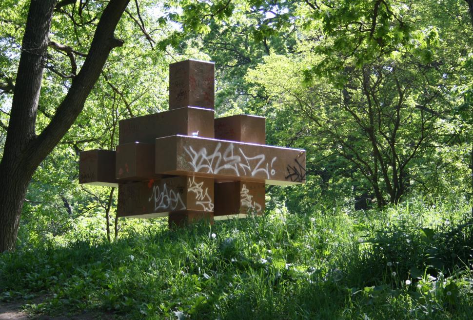 Free Image of Sculpture Standing in Forest Clearing 