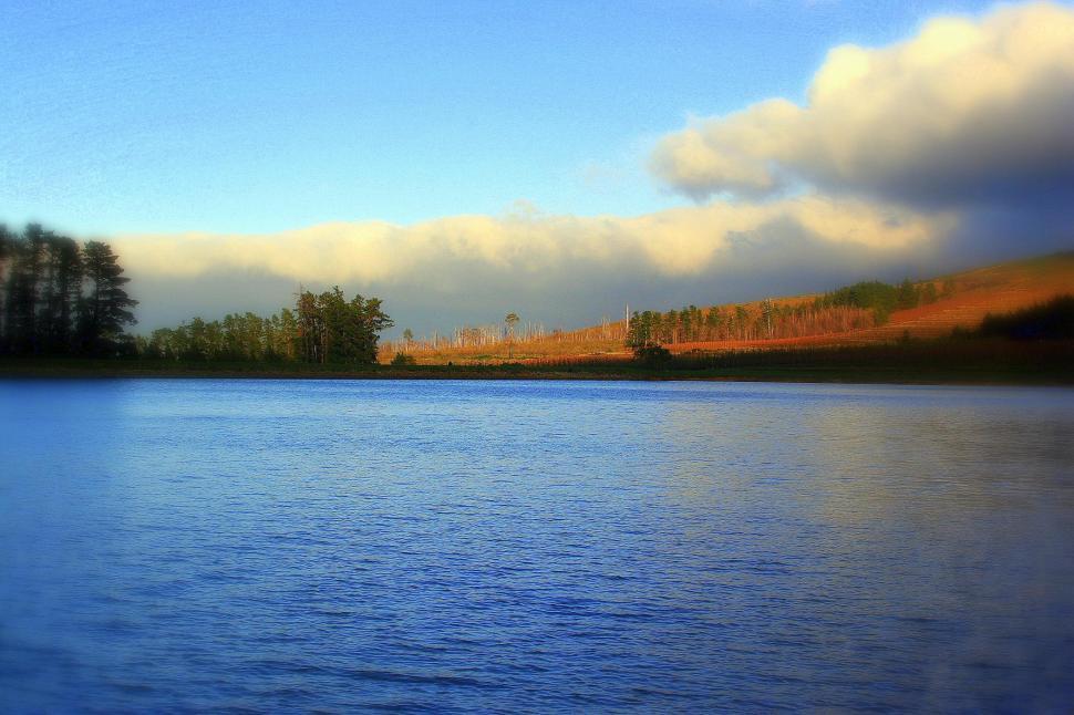 Free Image of Majestic Body of Water Surrounded by Trees 
