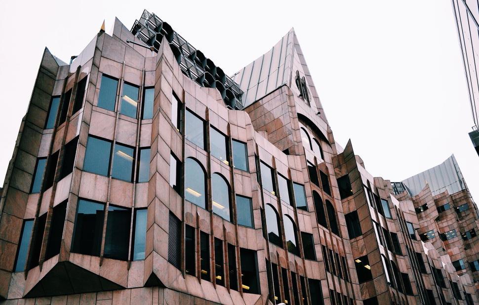 Free Image of Contemporary office building with unique architectural design 