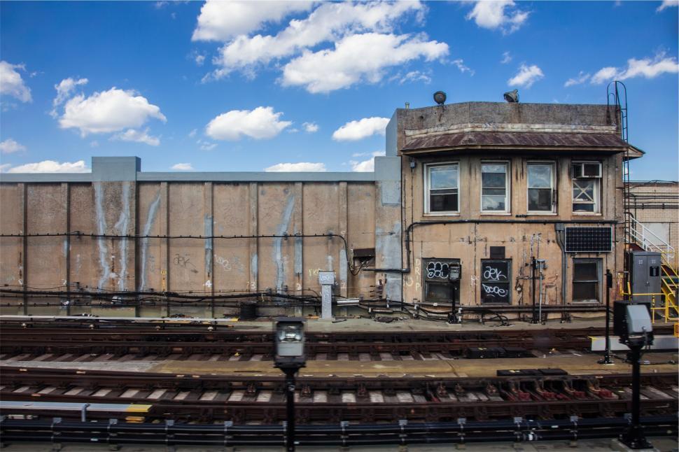 Free Image of Old train station building on a sunny day 