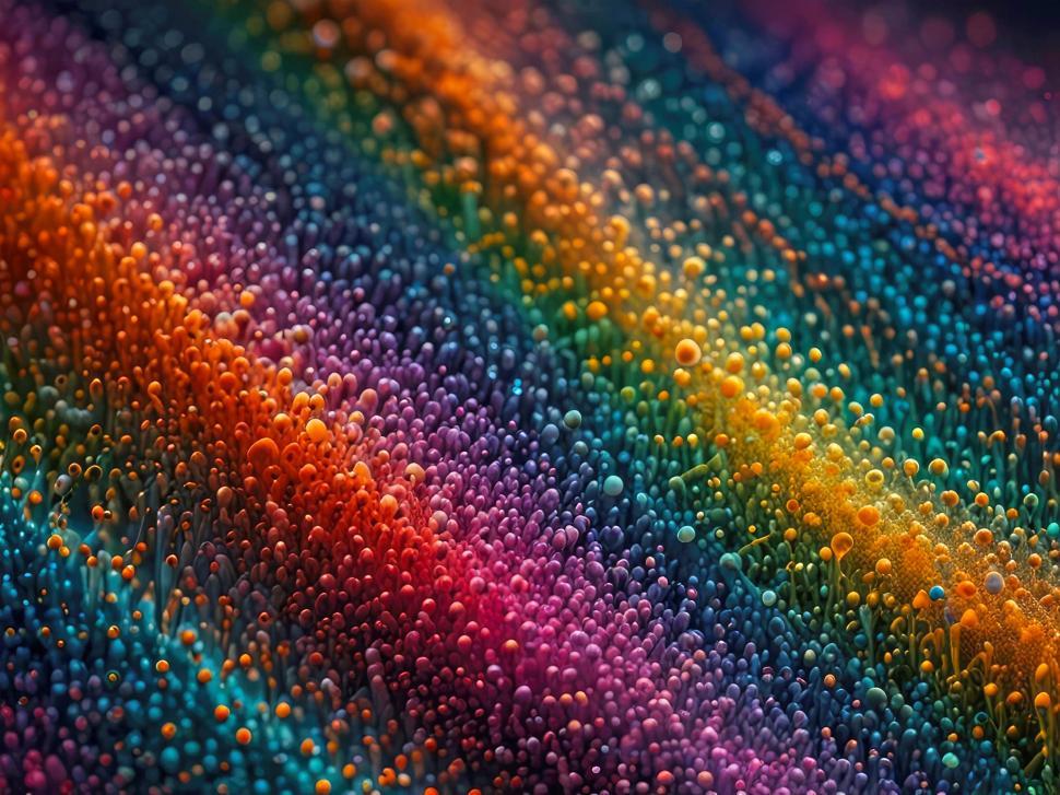 Free Image of Background of bands of colorful blobs  