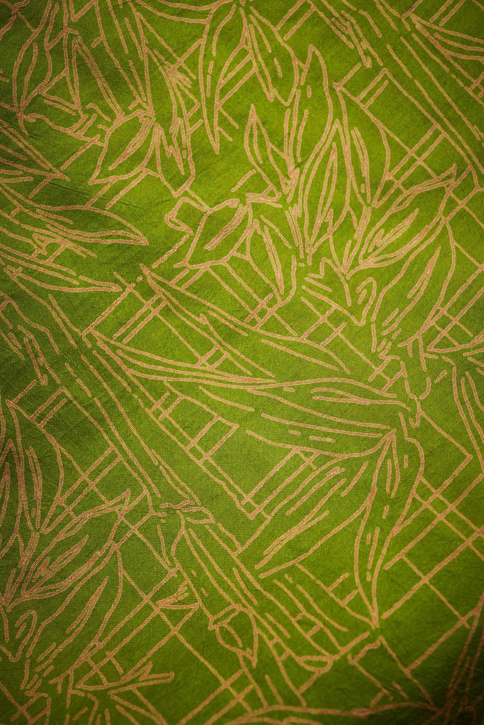 Free Image of Green and beige abstract pattern on a textile background 