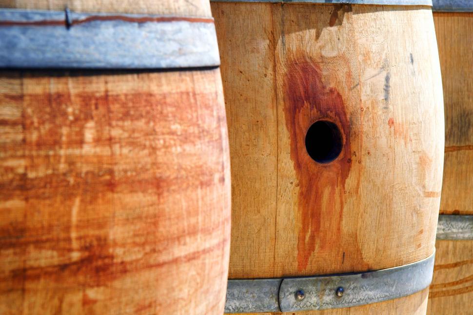 Free Image of Oak casks for aging wine 