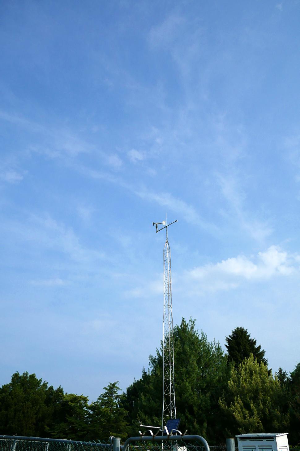 Free Image of Weather Monitor On Metal Tower 