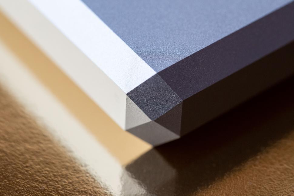 Free Image of Close-up of the sharp edges of a modern, geometric object 