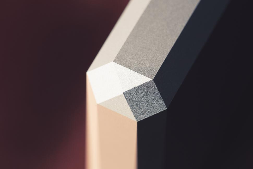 Free Image of Geometric, angular structure with sharp edges in close-up 