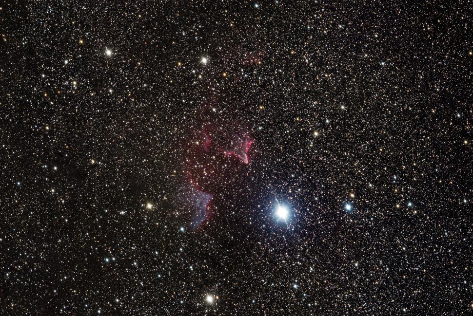 Free Image of Bright star shining in a vast star-filled sky for night 