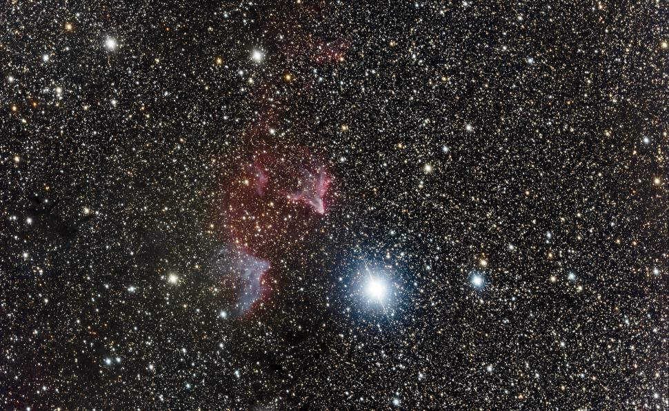Free Image of Star-filled sky with bright celestial bodies shining. 