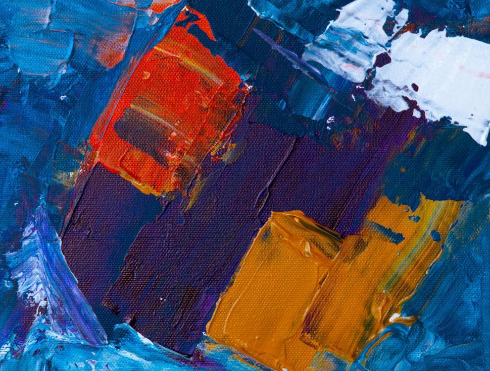 Free Image of Multicolored abstract painting featuring dramatic hues 