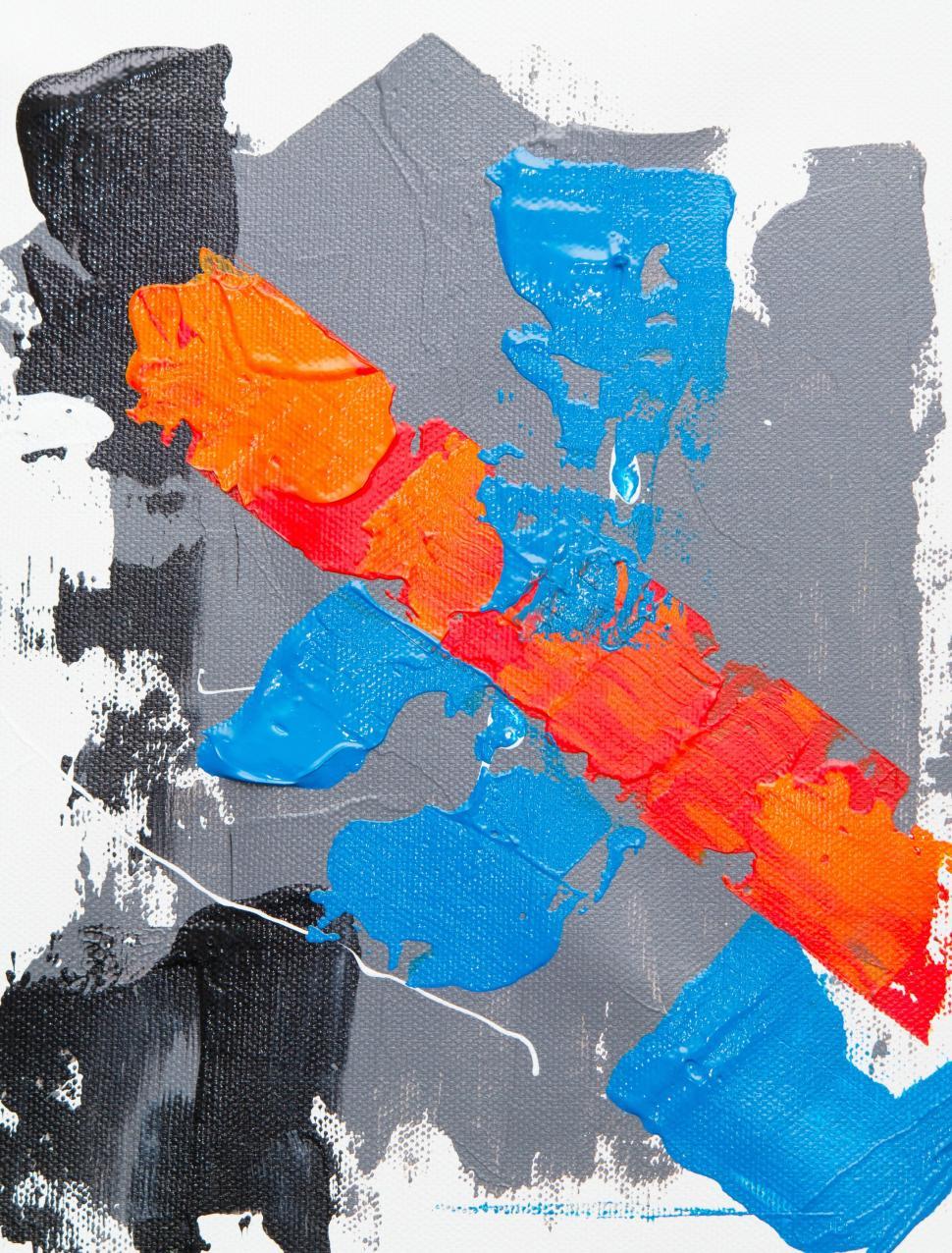 Free Image of Abstract blend of contrasting colors in sharp strokes. 