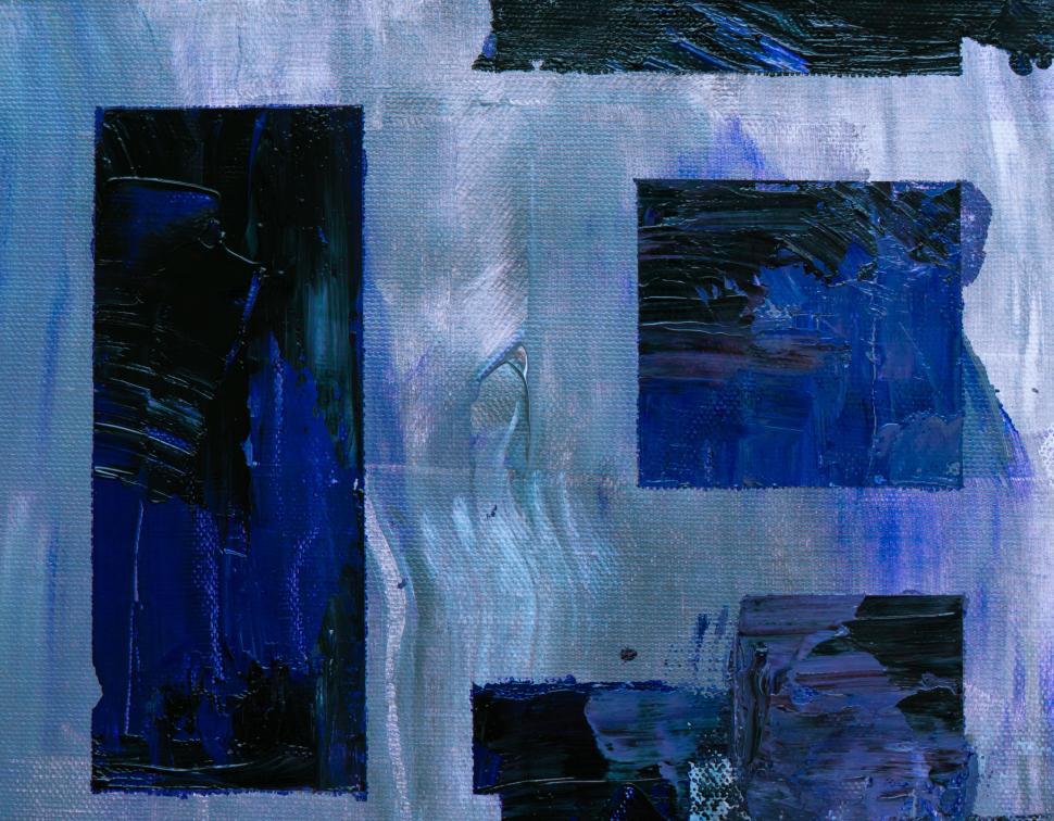 Free Image of Dark abstract art with blue and black color palette 
