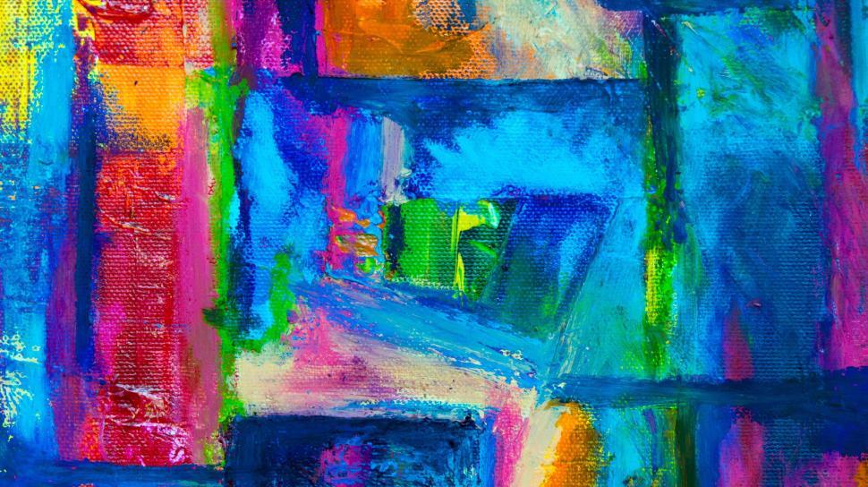 Free Image of Vibrant multicolored abstract art with dynamic textures 