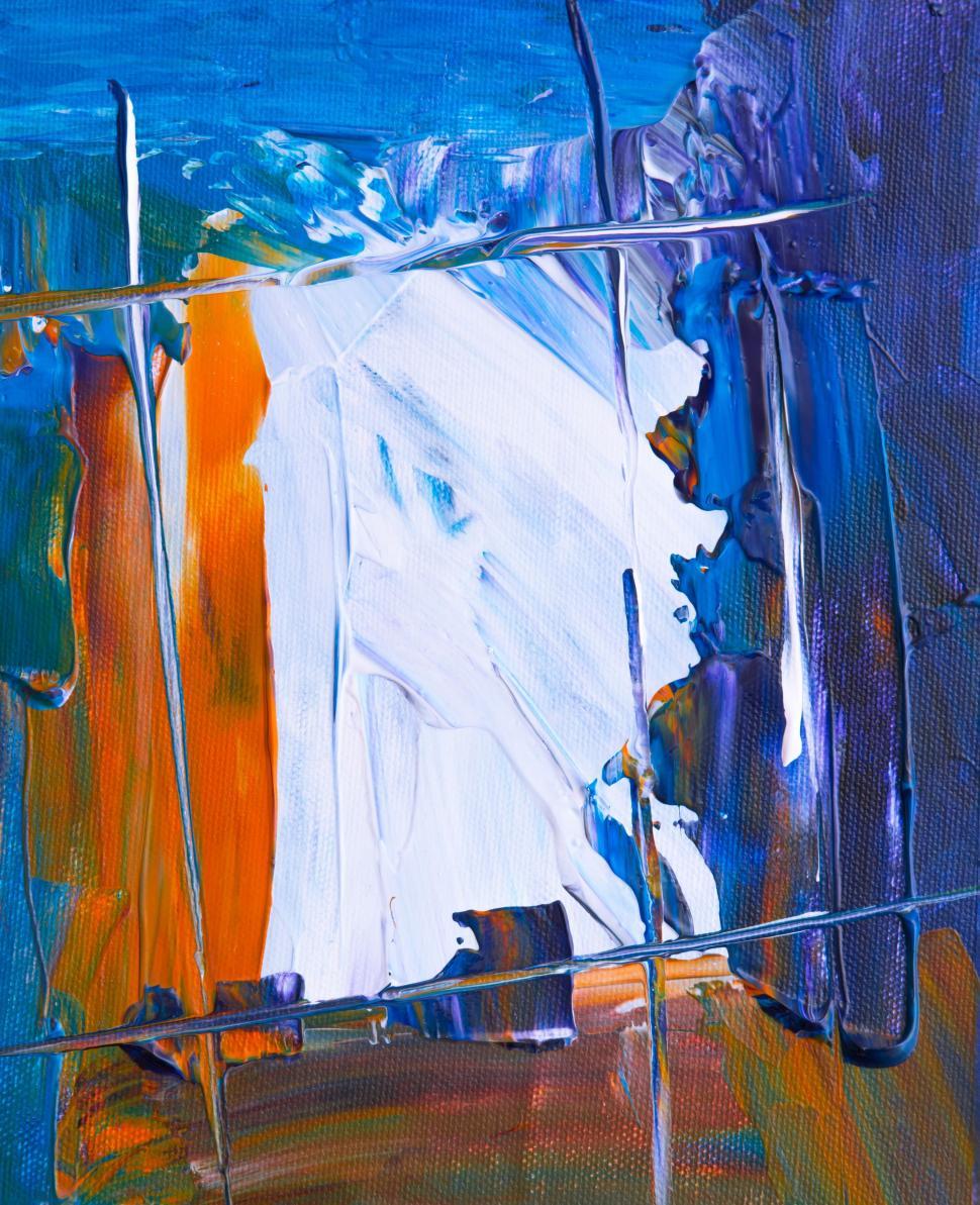 Free Image of Vivid abstract art with mix of blue, white and tissues 