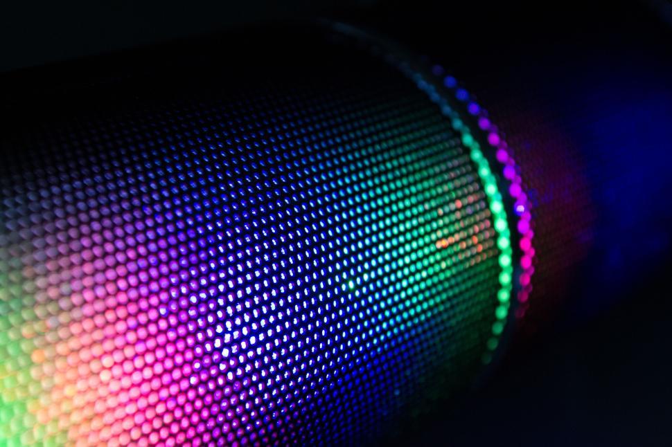Free Image of Colorful LED light pattern with a gradient effect 