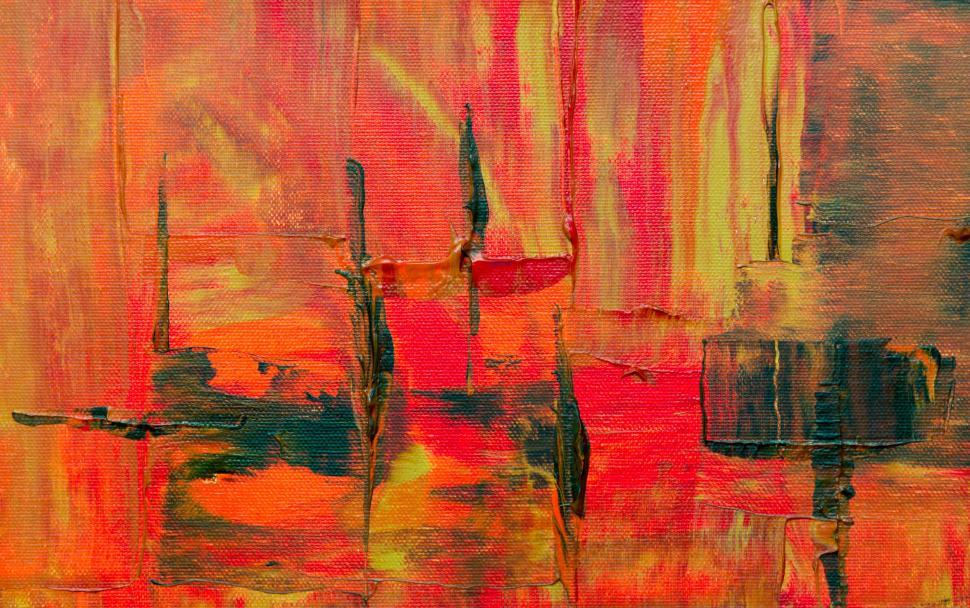 Free Image of Fiery abstract composition with warm oranges and reds. 