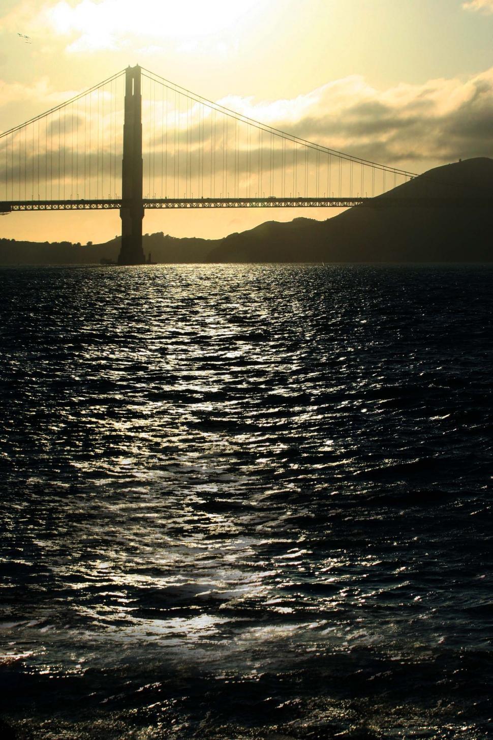 Free Image of Ocean, sunset, Golden Gate 
