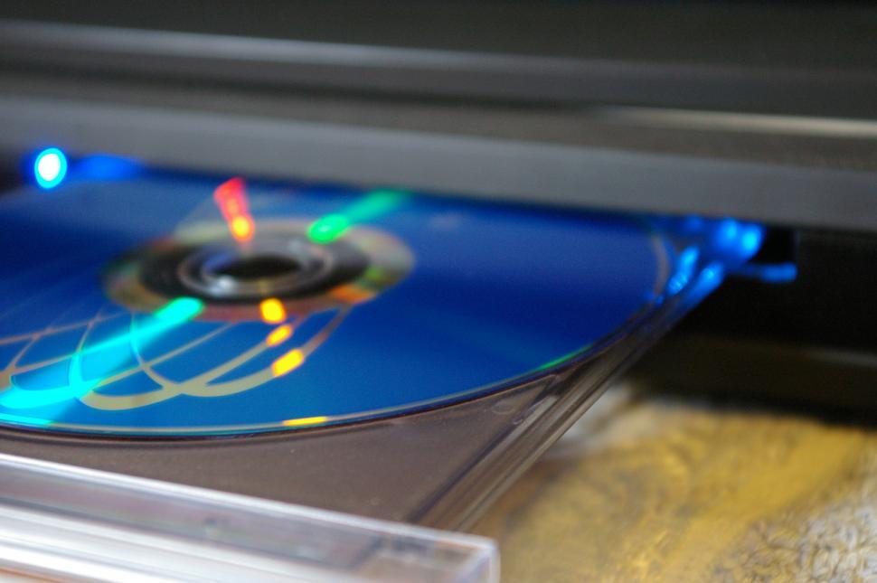 Free Image of Close Up of a CD With Blurry Background 