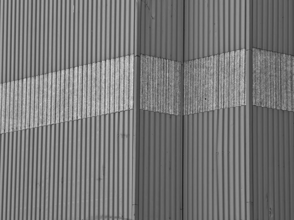 Free Image of Industrial building with prominent reflective stripes 