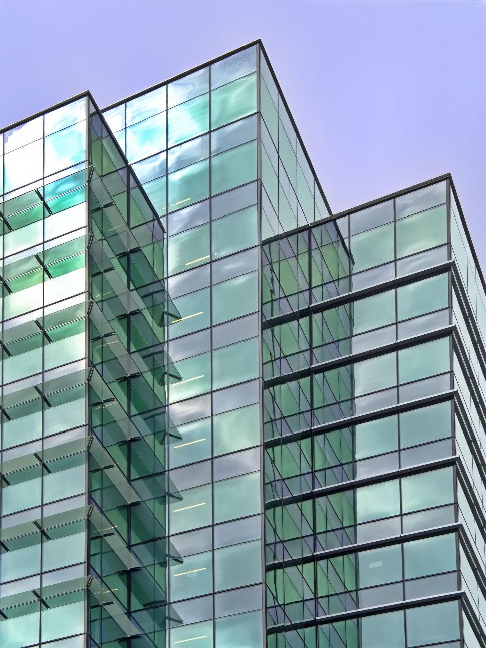 Free Image of Glass façade of modern office building in daylight 