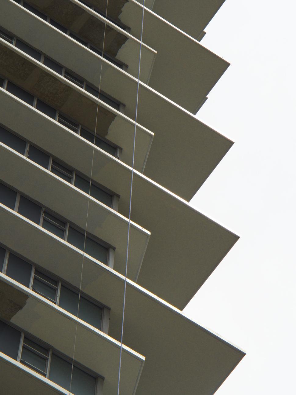 Free Image of Abstract view of a modern building with balconies. 
