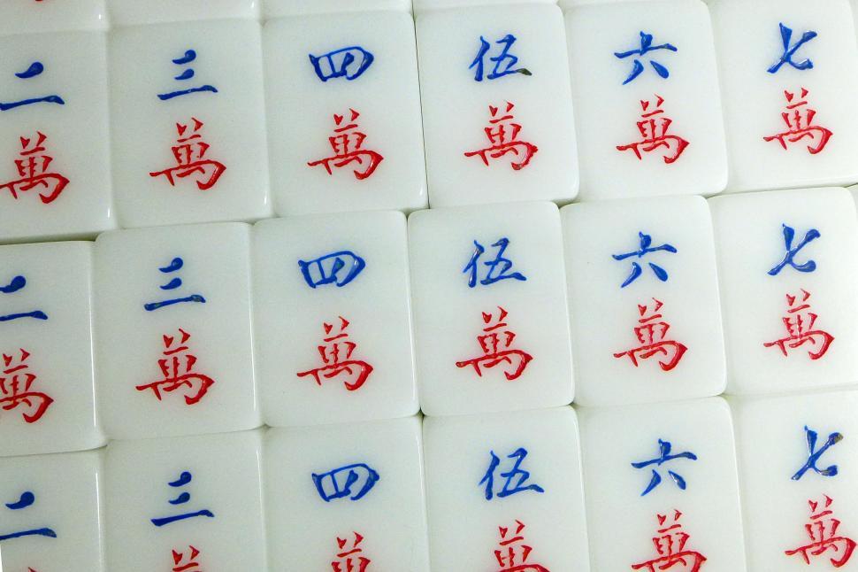Free Image of Flat Mahjong Tiles 