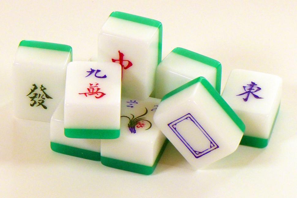 Free Image of Various Mahjong Tiles 