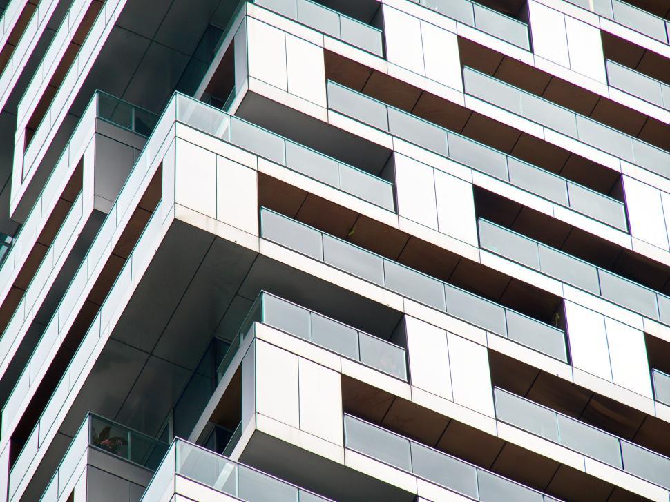 Free Image of High-rise building with staggered balconies design 
