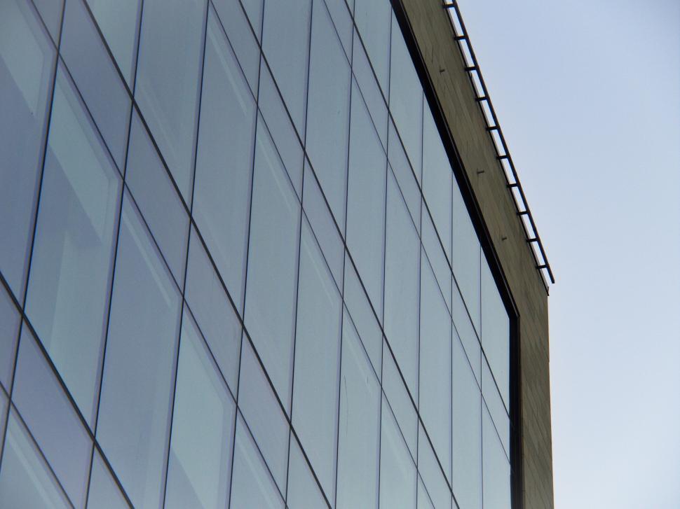 Free Image of Tall glass facade of an office building 