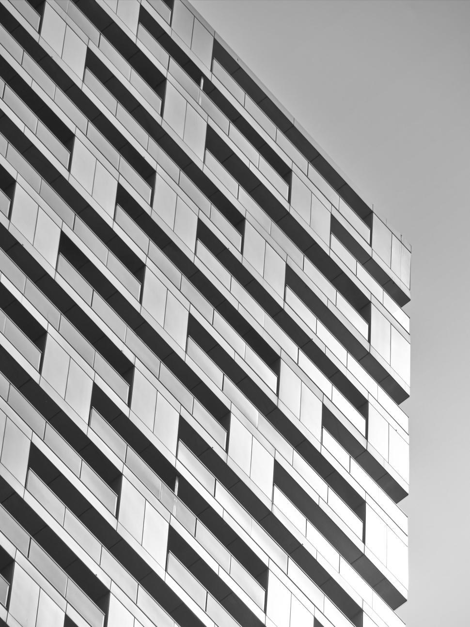 Free Image of Black and white building abstract design architectural 