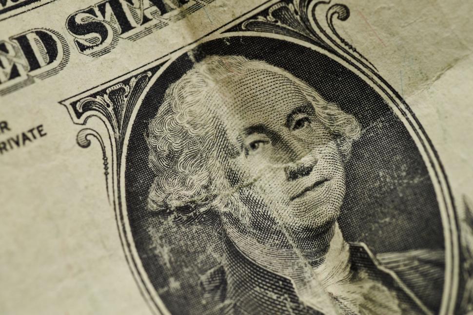 Free Image of Close-up of a United States dollar bill with texture 