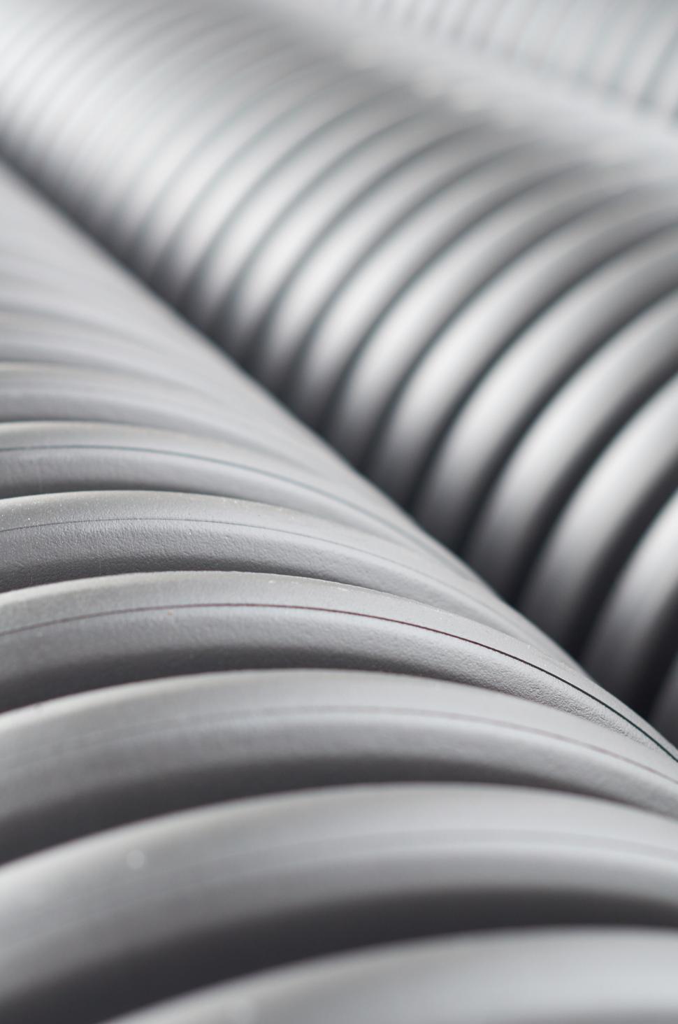 Free Image of Closeup of industrial machine with cylindrical parts. 