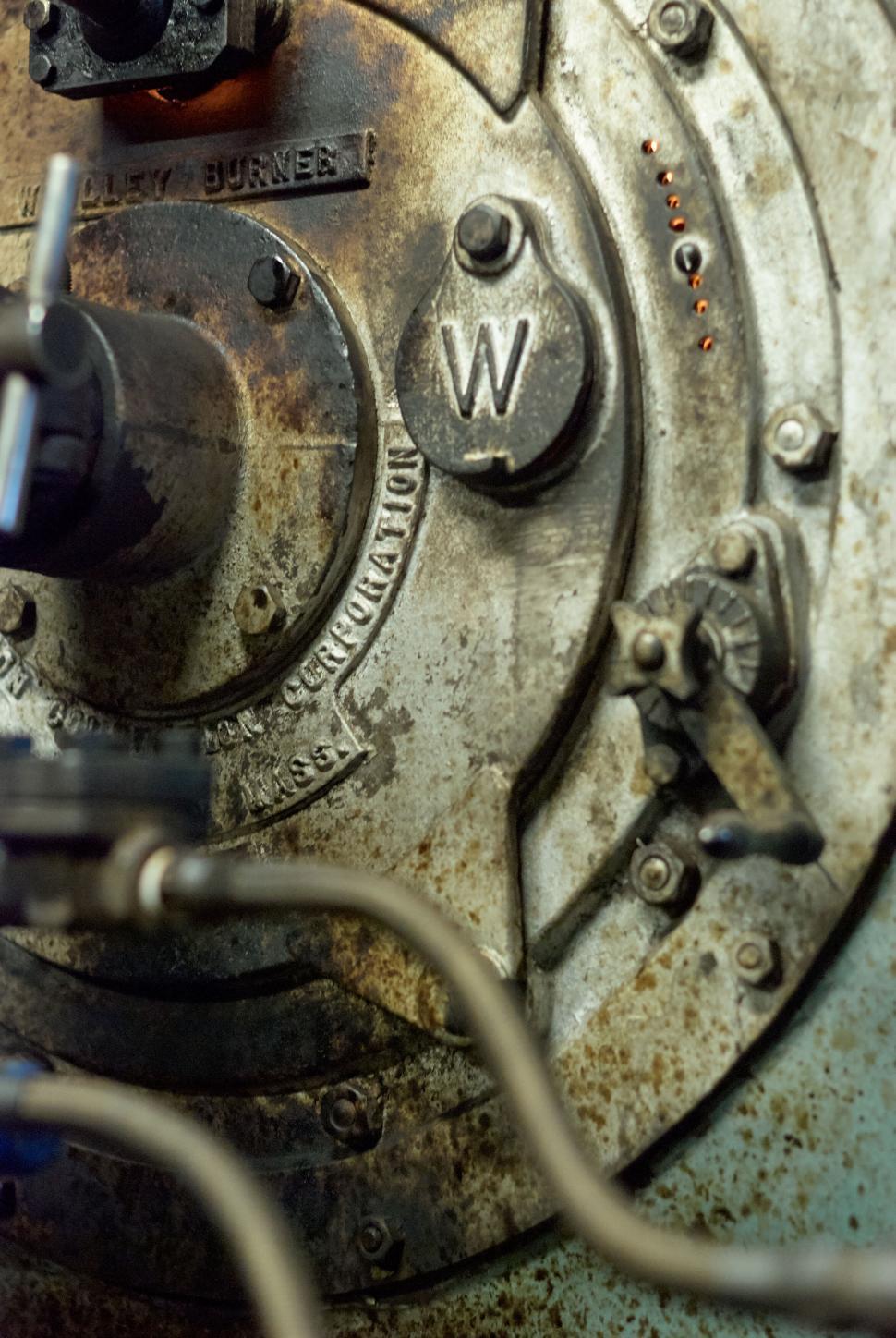 Free Image of Vintage machinery with rust showcasing industrial design 
