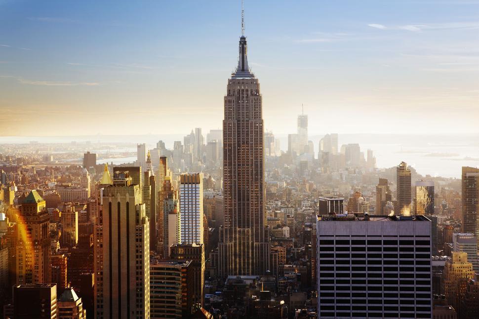 Free Image of Skyline view with the Empire State Building standing tall 