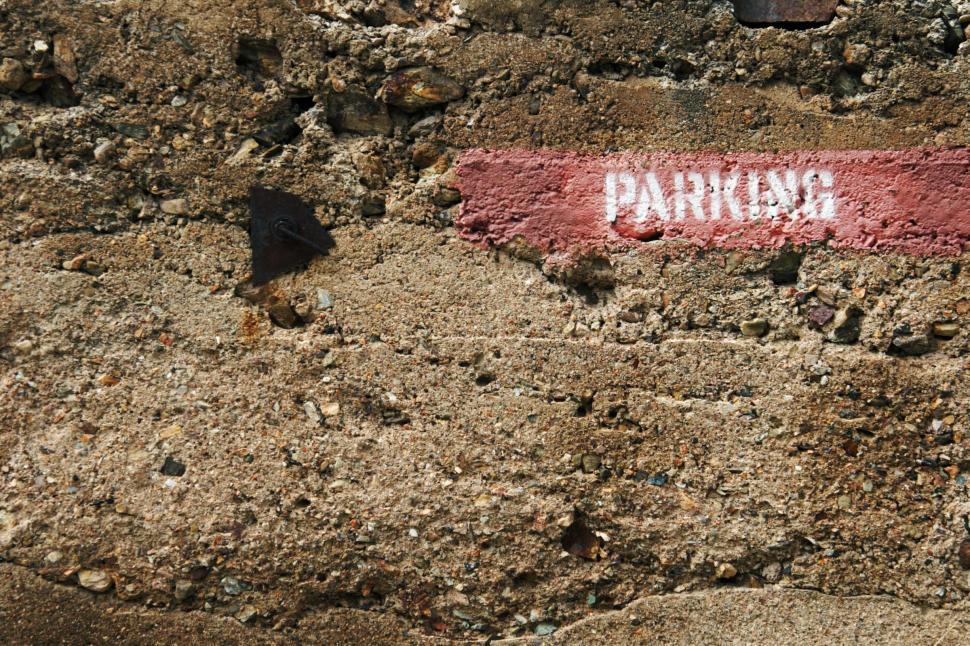 Free Image of Parking sign painted 
