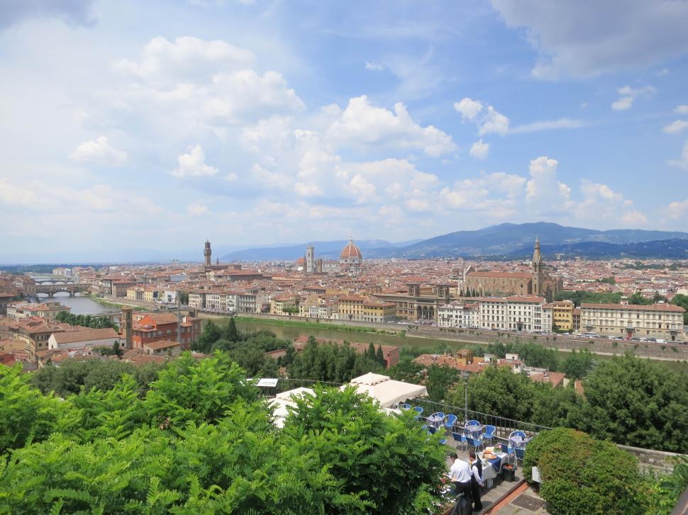 Free Image of Panoramic view of Florence s historic cityscape skyline. 