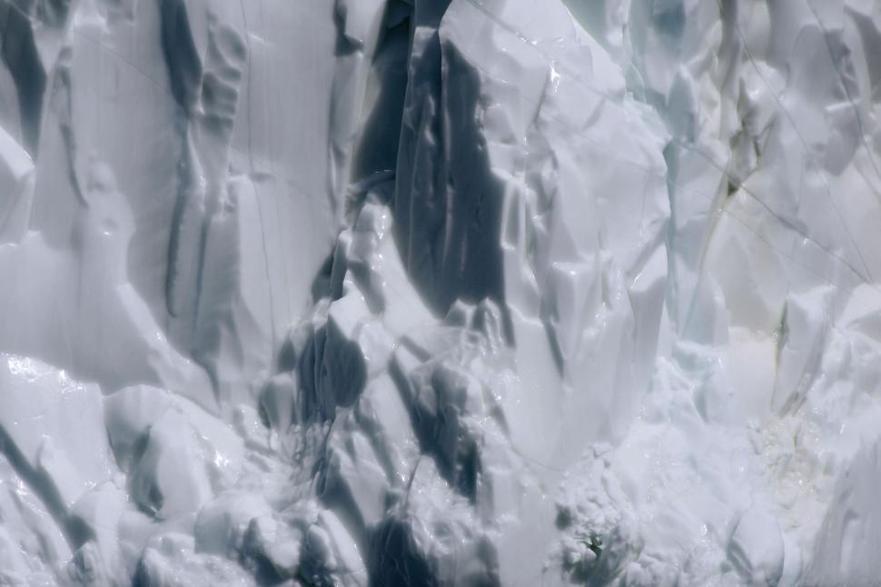 Free Image of Majestic ice formations of a vast frozen glacier. 
