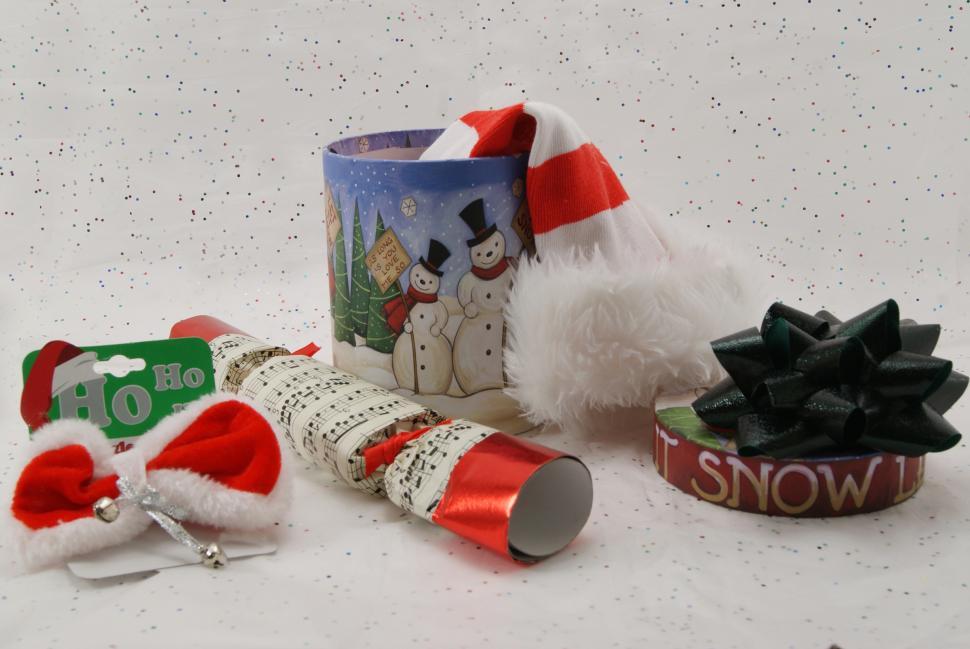 Free Image of Christmas Present candy cane socks 