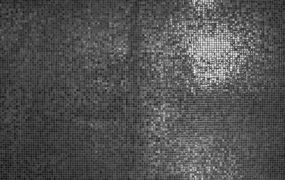 Free Image of Textured tiles with abstract shadows, grey mosaic pattern 