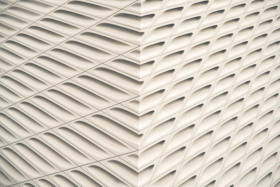 Free Image of Abstract geometric design pattern on building exterior 