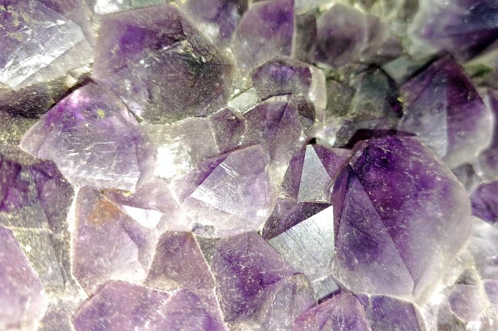 Free Image of Amethyst Crystals Closeup 