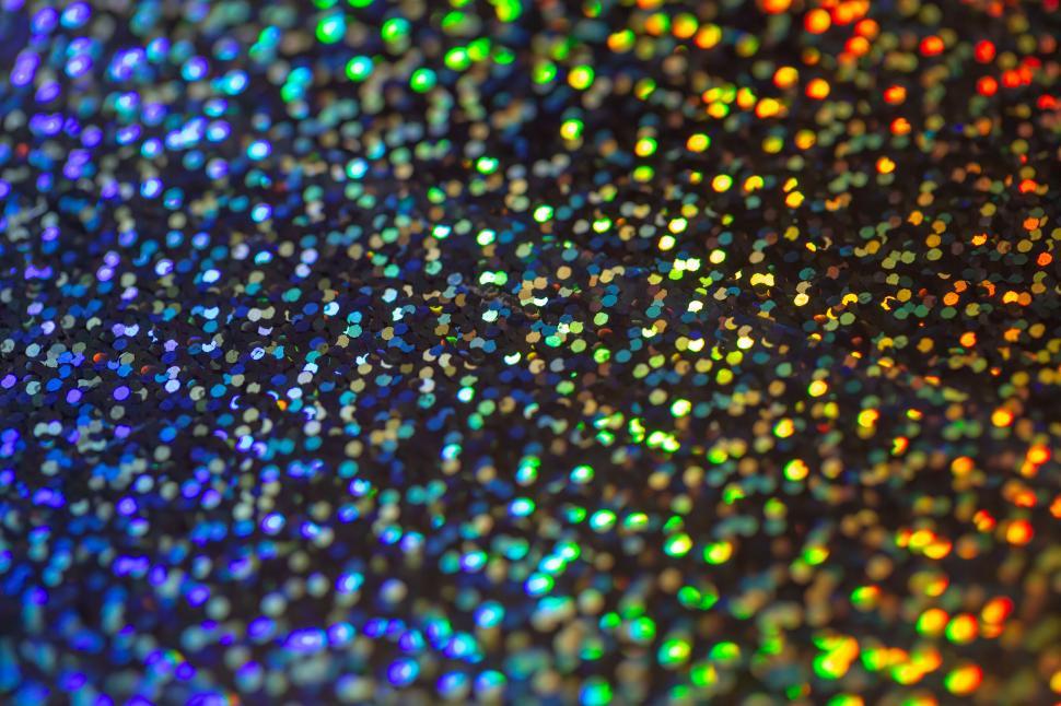 Free Image of Vivid multicolored bokeh dots on dark background 