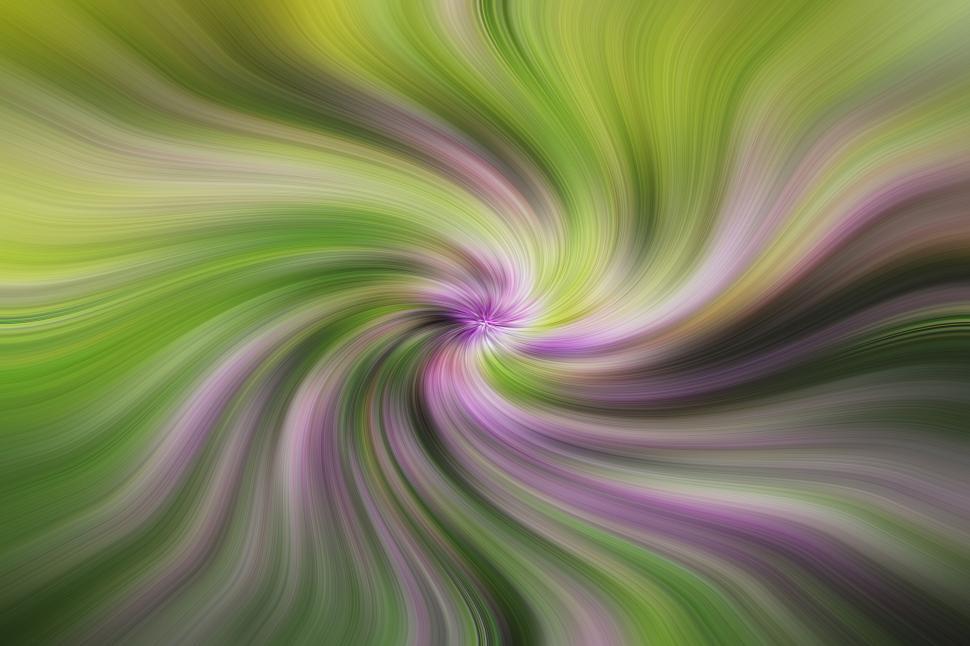 Free Image of Swirling green and purple lines forming a dynamic vortex 