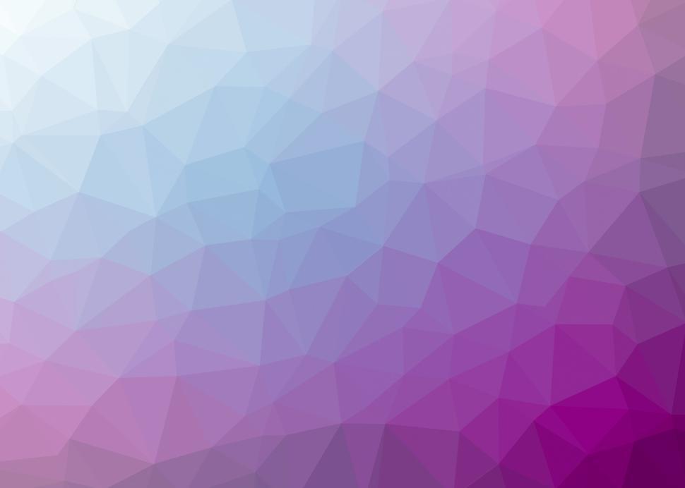 Free Image of Gradient polygon pattern shifting from blue to purple. 