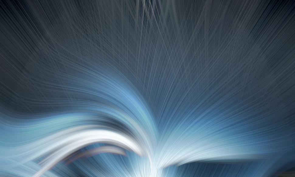 Free Image of Blue and white abstract wave with flowing patterns. 
