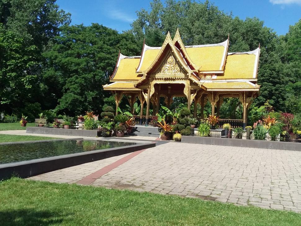 Free Image of Garden Thai Style Temple 