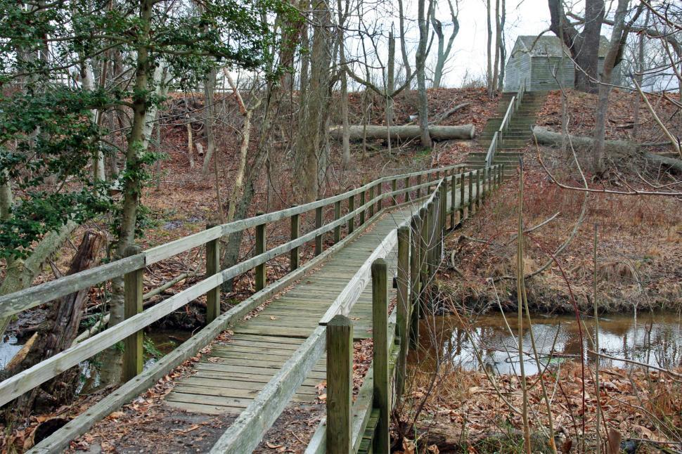 Free Image of Wooden Stairs and Boardwalk 