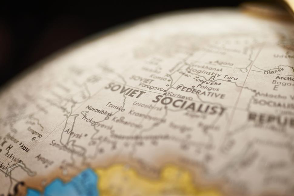 Free Image of Map showing Soviet Socialist regions and boundaries. 