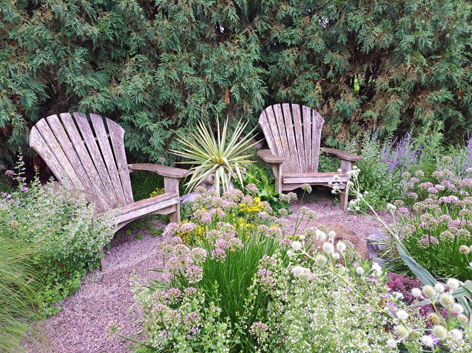 Free Image of Two Adirondack Chairs 