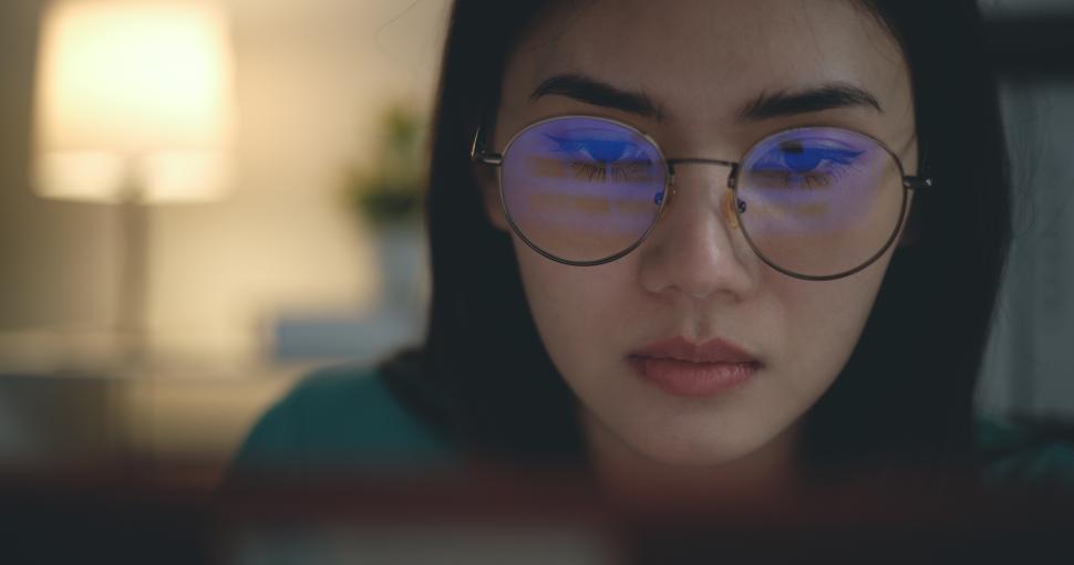 Free Image of Pretty happy young entrepreneur woman working with laptop computer 